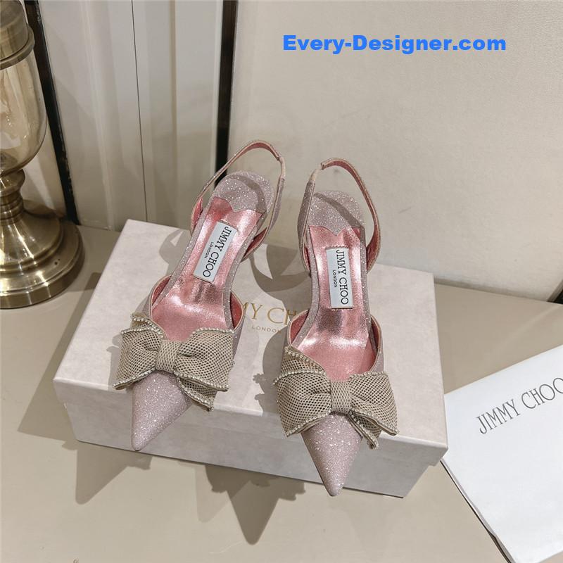 J1m*y Ch00 brook sb 50 rose mix glitter fabric shoes