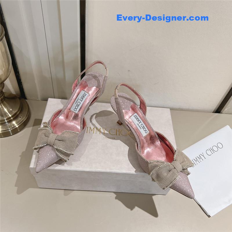 J1m*y Ch00 brook sb 50 rose mix glitter fabric shoes