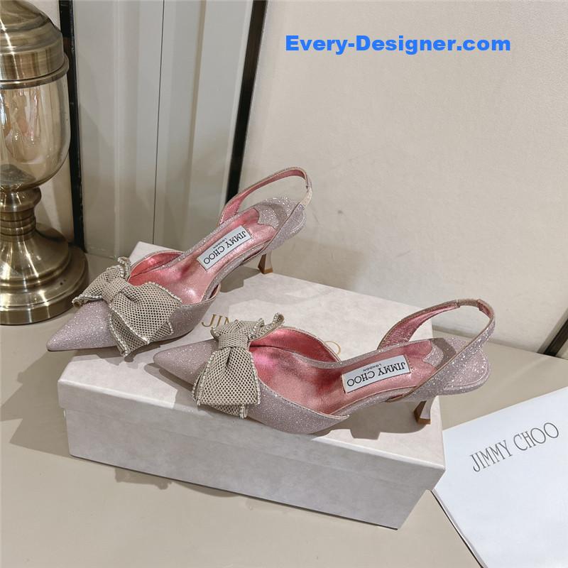 J1m*y Ch00 brook sb 50 rose mix glitter fabric shoes