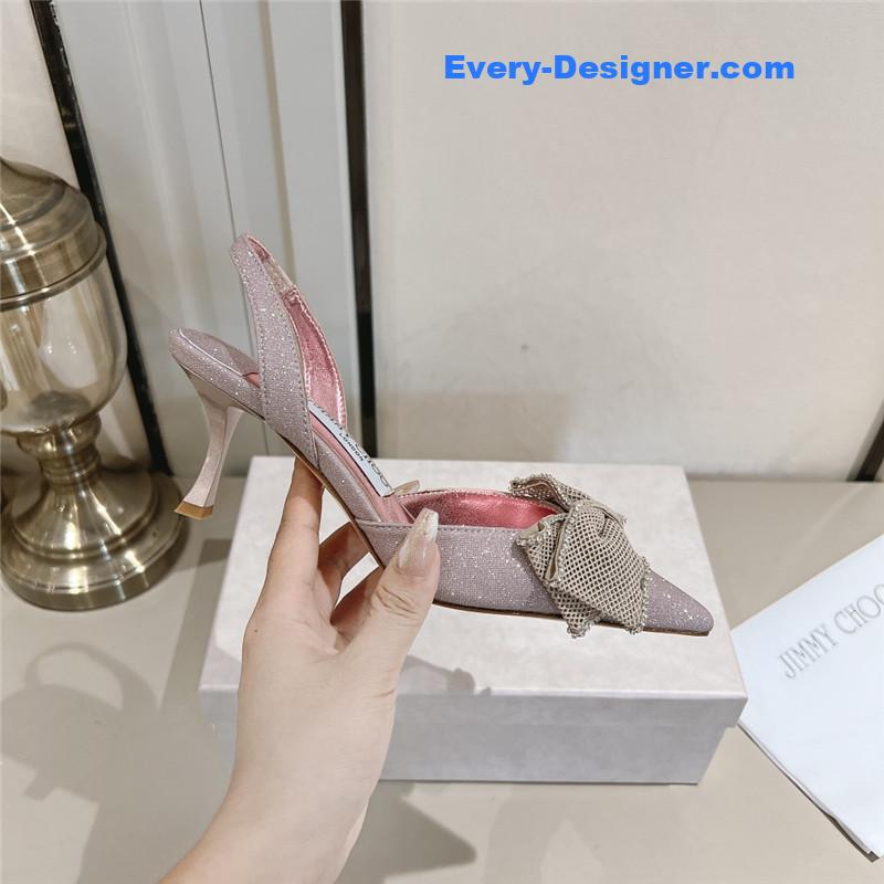 J1m*y Ch00 brook sb 50 rose mix glitter fabric shoes