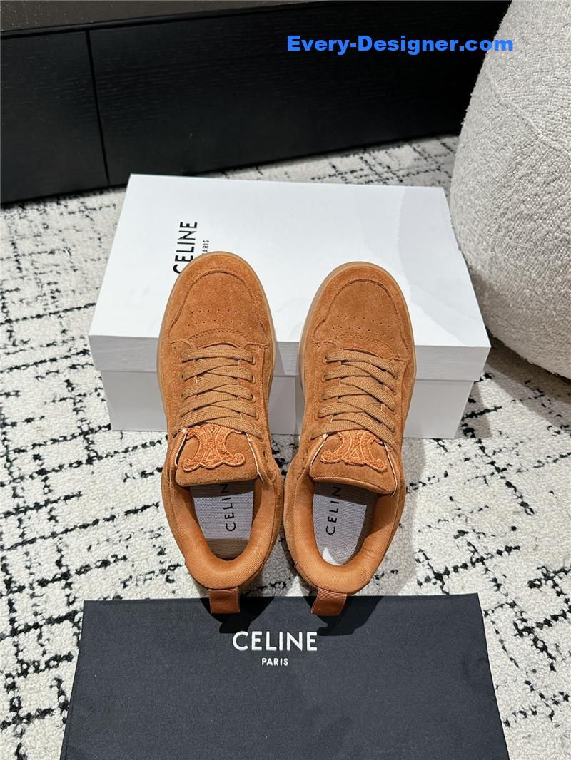 Ce1i*e brown suede huntington low lace-up sneakers