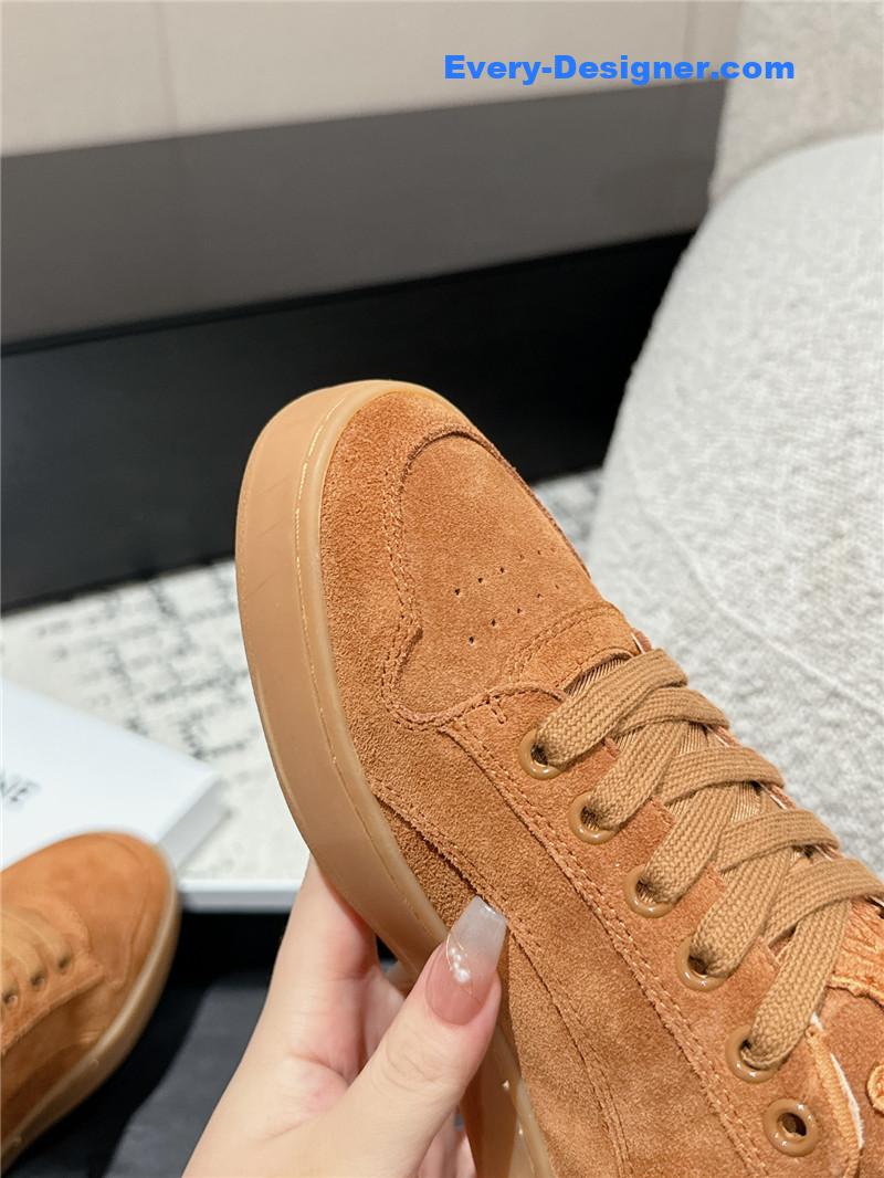 Ce1i*e brown suede huntington low lace-up sneakers