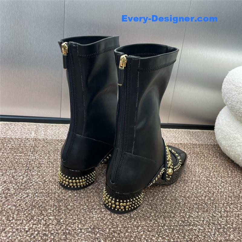 D10r women’s belle-d heeled ankle boot in black