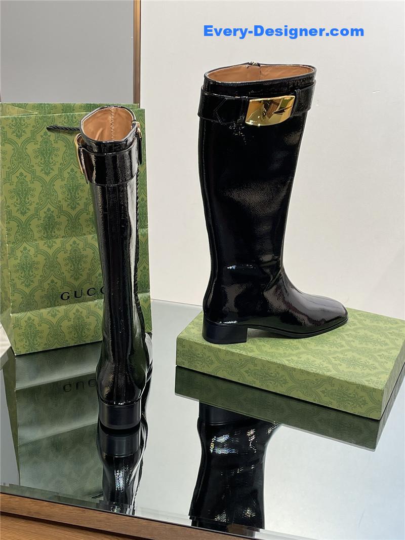 Gvc*1 retro g 35mm wax leather keen high boots