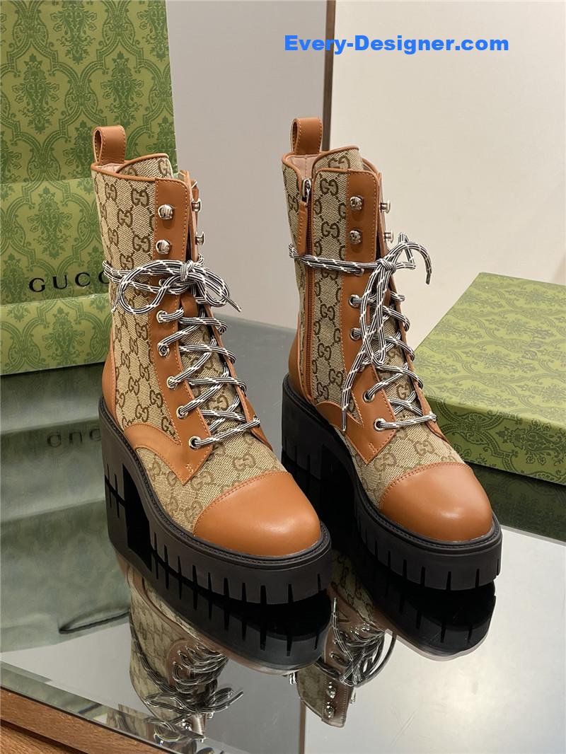 Gvc*1 gg platform lace-up ankle boots