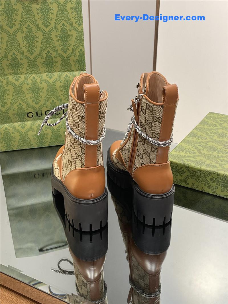 Gvc*1 gg platform lace-up ankle boots