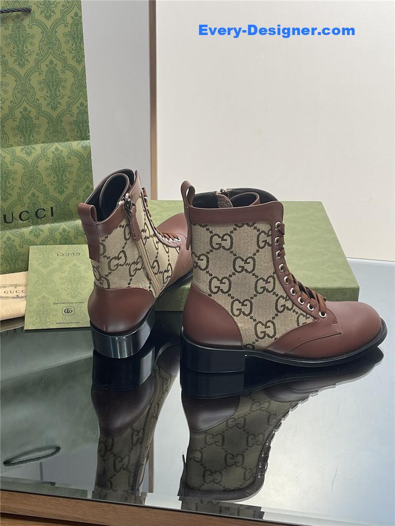 Gvc*1 maxi gg lace-up boots in brown