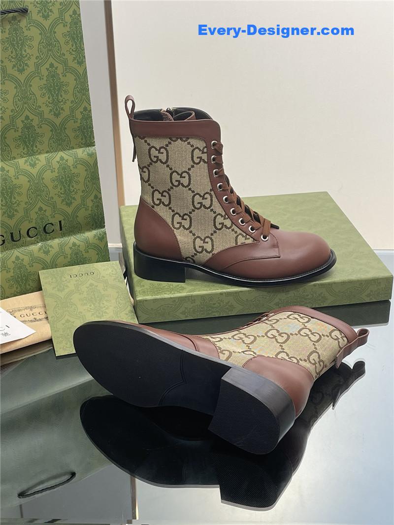 Gvc*1 maxi gg lace-up boots in brown