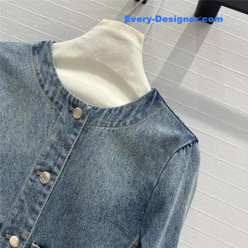 Givenchy metal chain buckle denim jacket replica clothing