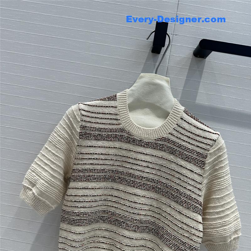 L0r0 P1ana texture short -sleeved sweater replica clothing