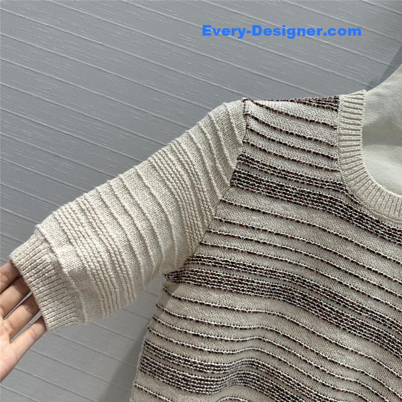 L0r0 P1ana texture short -sleeved sweater replica clothing