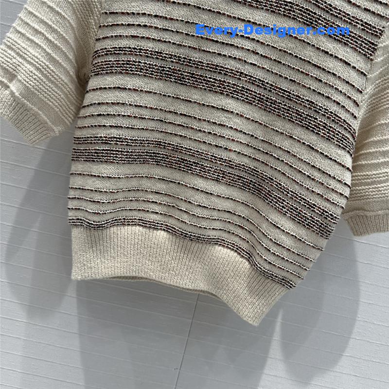 L0r0 P1ana texture short -sleeved sweater replica clothing