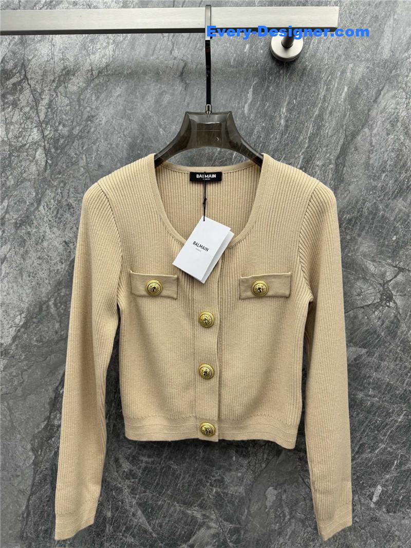 Balmain metal button knitted cardigan replicas clothes