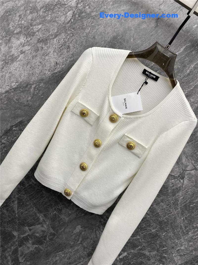 Balmain metal button knitted cardigan replicas clothes