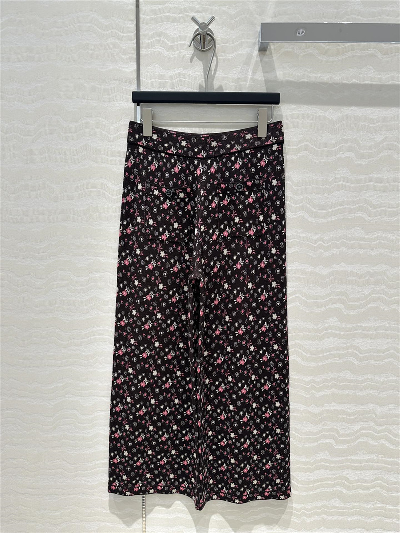 Ch**el glitter knit wide-leg straight pants replicas clothes