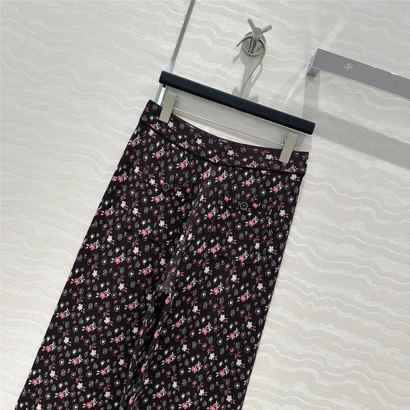 Ch**el glitter knit wide-leg straight pants replicas clothes