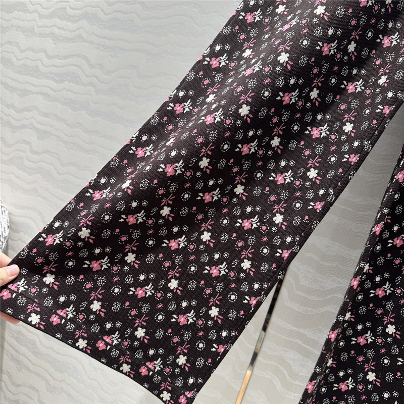 Ch**el glitter knit wide-leg straight pants replicas clothes