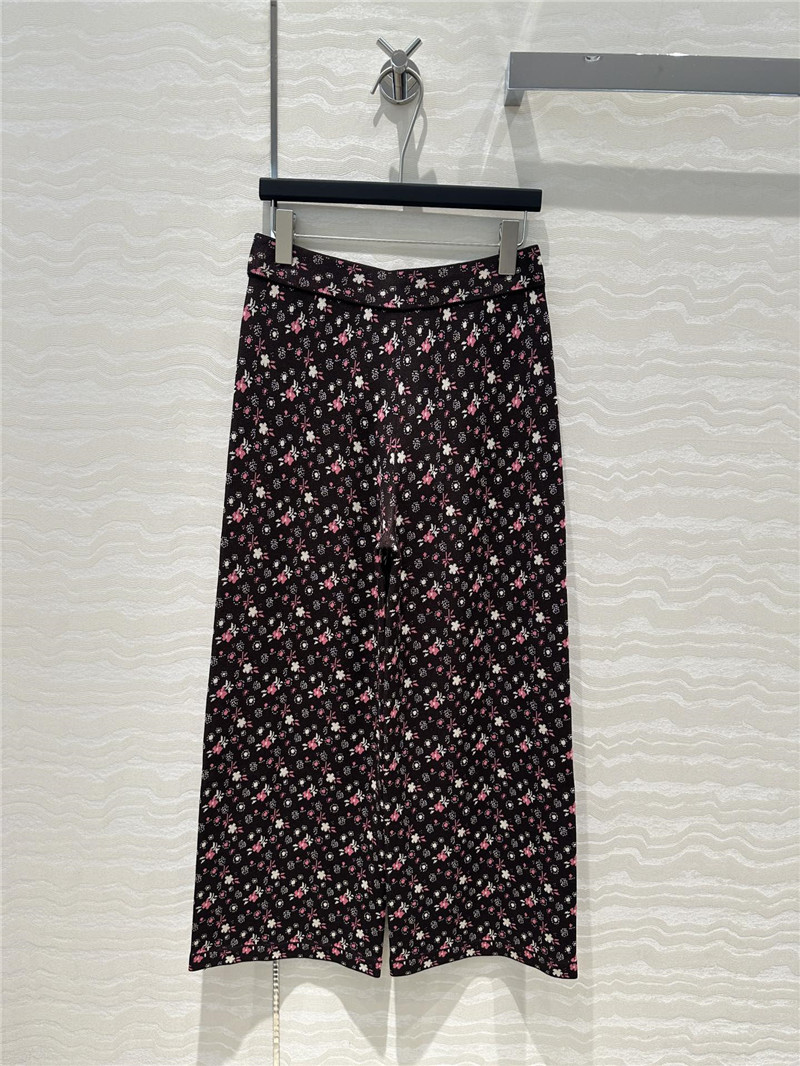 Ch**el glitter knit wide-leg straight pants replicas clothes