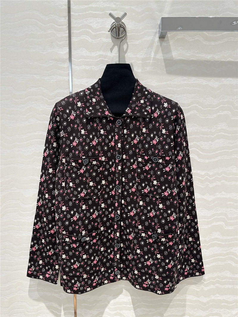 Ch**el glitter knitted lapel coat replica designer clothes