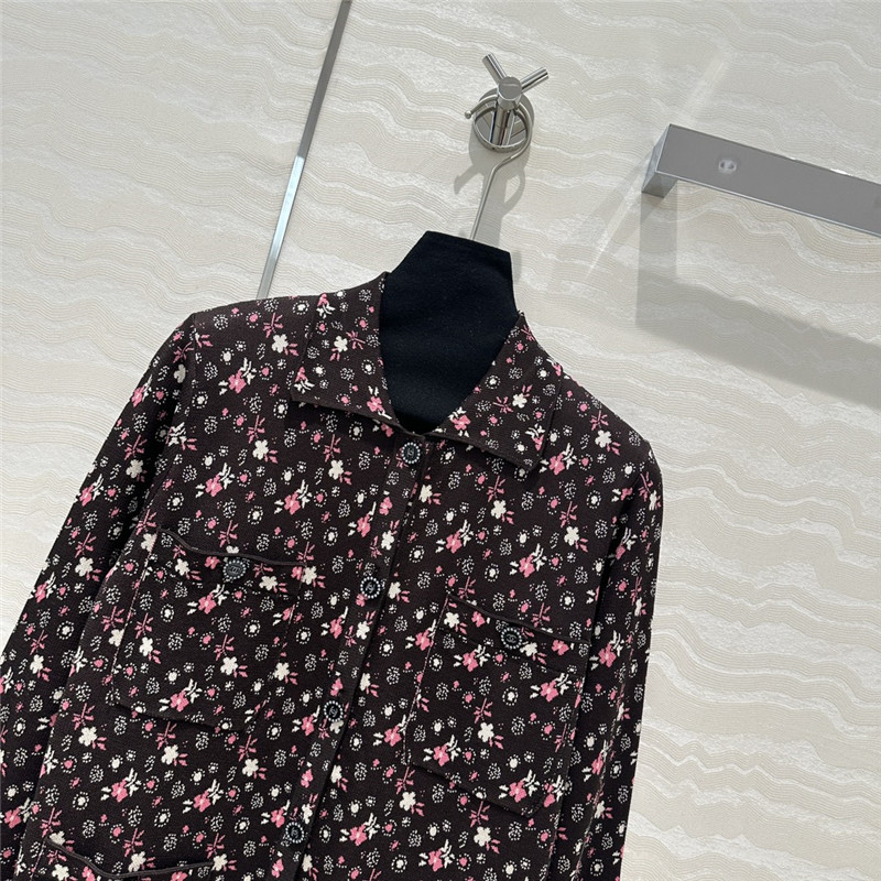 Ch**el glitter knitted lapel coat replica designer clothes