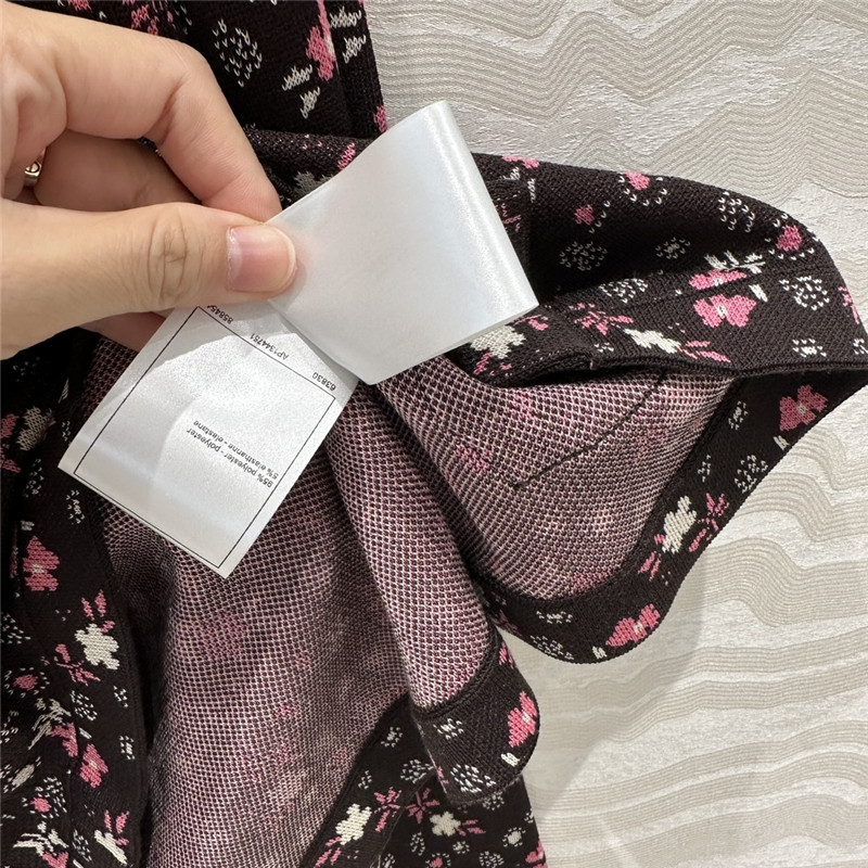 Ch**el glitter knitted lapel coat replica designer clothes