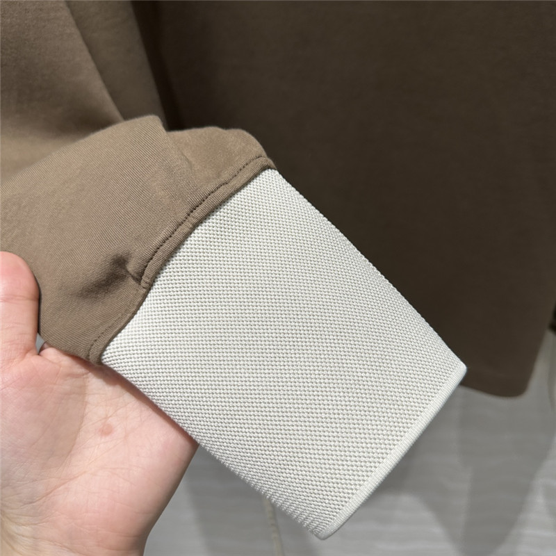 Pra*a sports lapel sweatshirt replica designer clothes