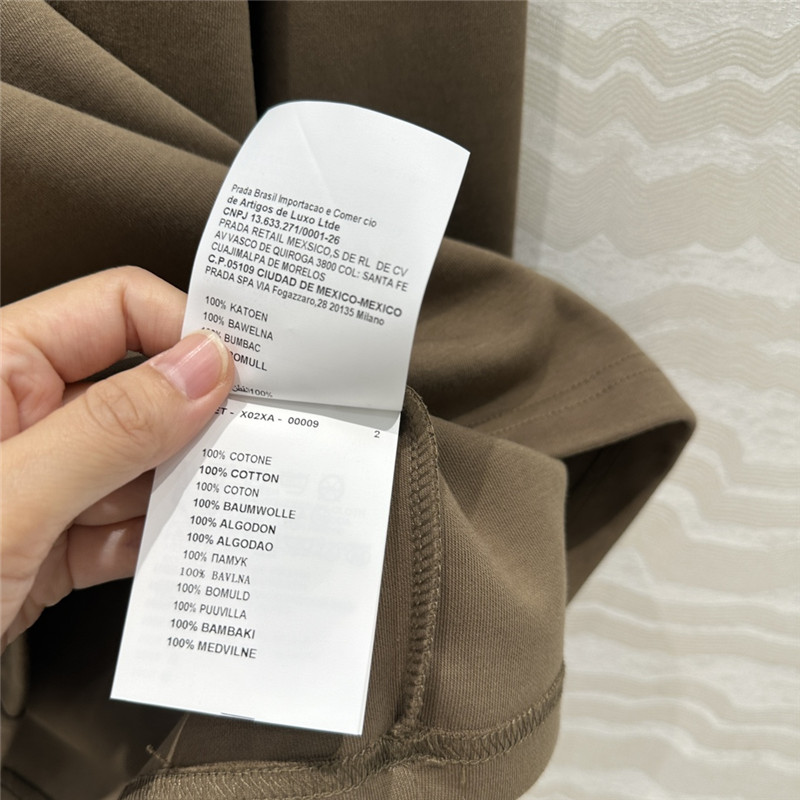 Pra*a sports lapel sweatshirt replica designer clothes