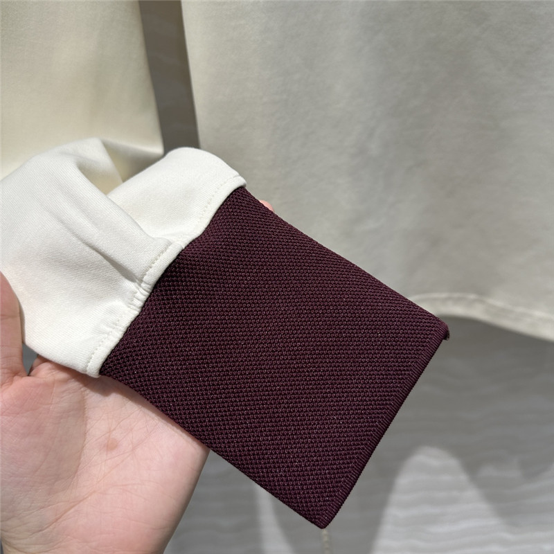 Pra*a sports lapel sweatshirt replica designer clothes