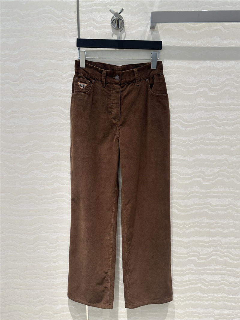 Pra*a corduroy straight pants replica d&g clothing