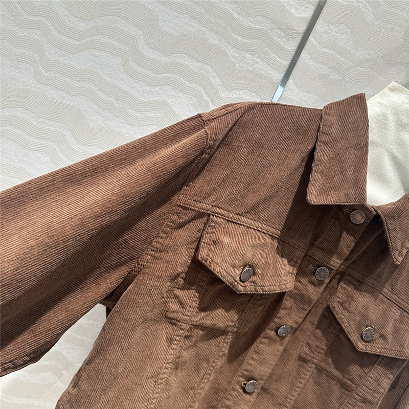 Pra*a corduroy jacket replica designer clothes