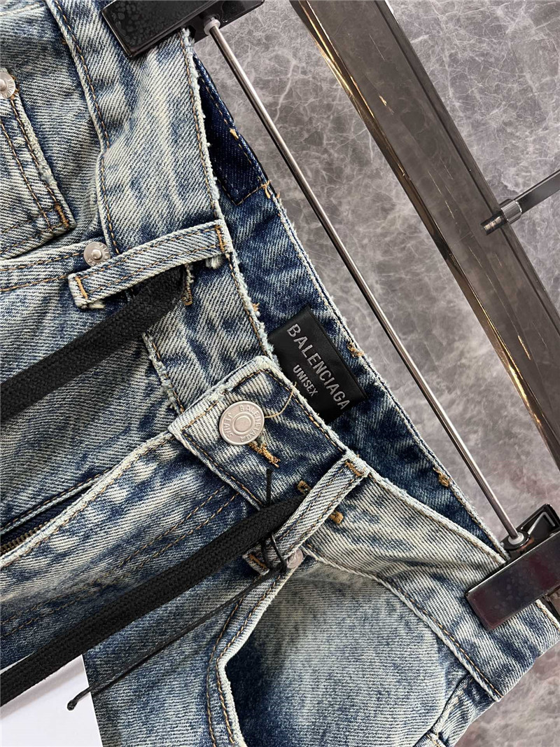 Ba1en*iaga drawstring denim straight pants replica clothing sites