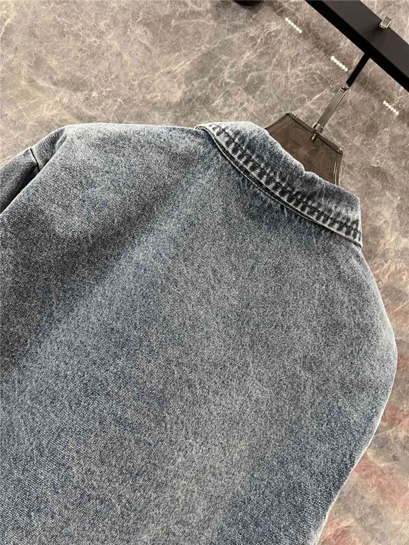 M1um1u letter denim sweatshirt replicas clothes