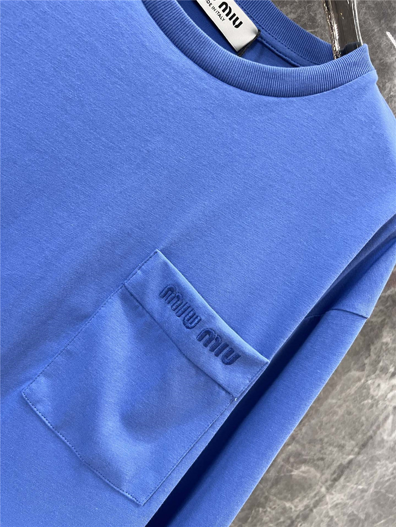 M1um1u round neck long sleeve t-shirt cheap replica designer clothes