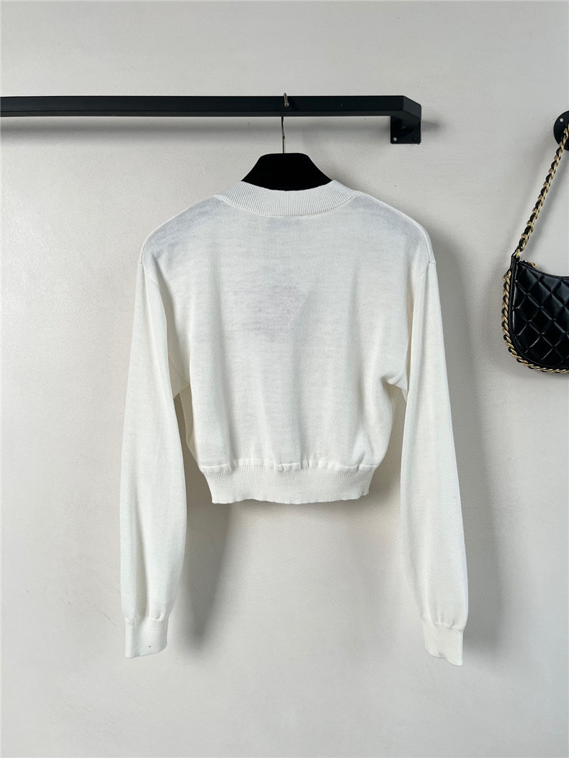 M1um1u long-sleeved knitted top replica clothing sites