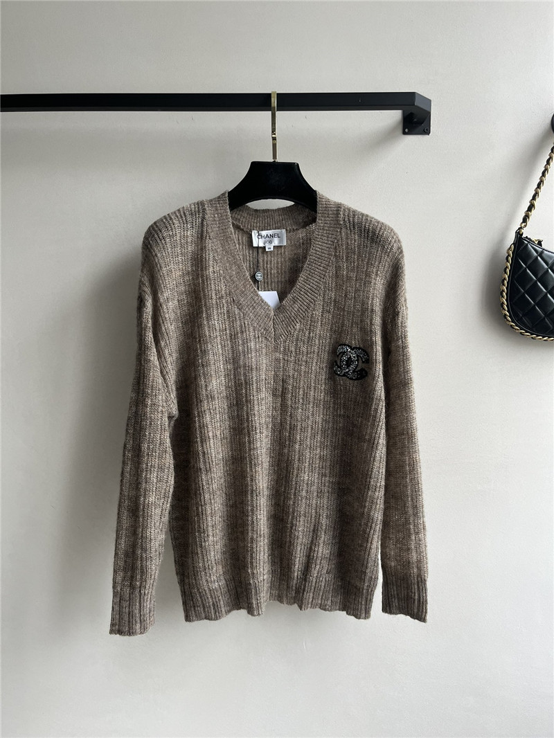 Ch**el embroidered knitted top replica clothing sites