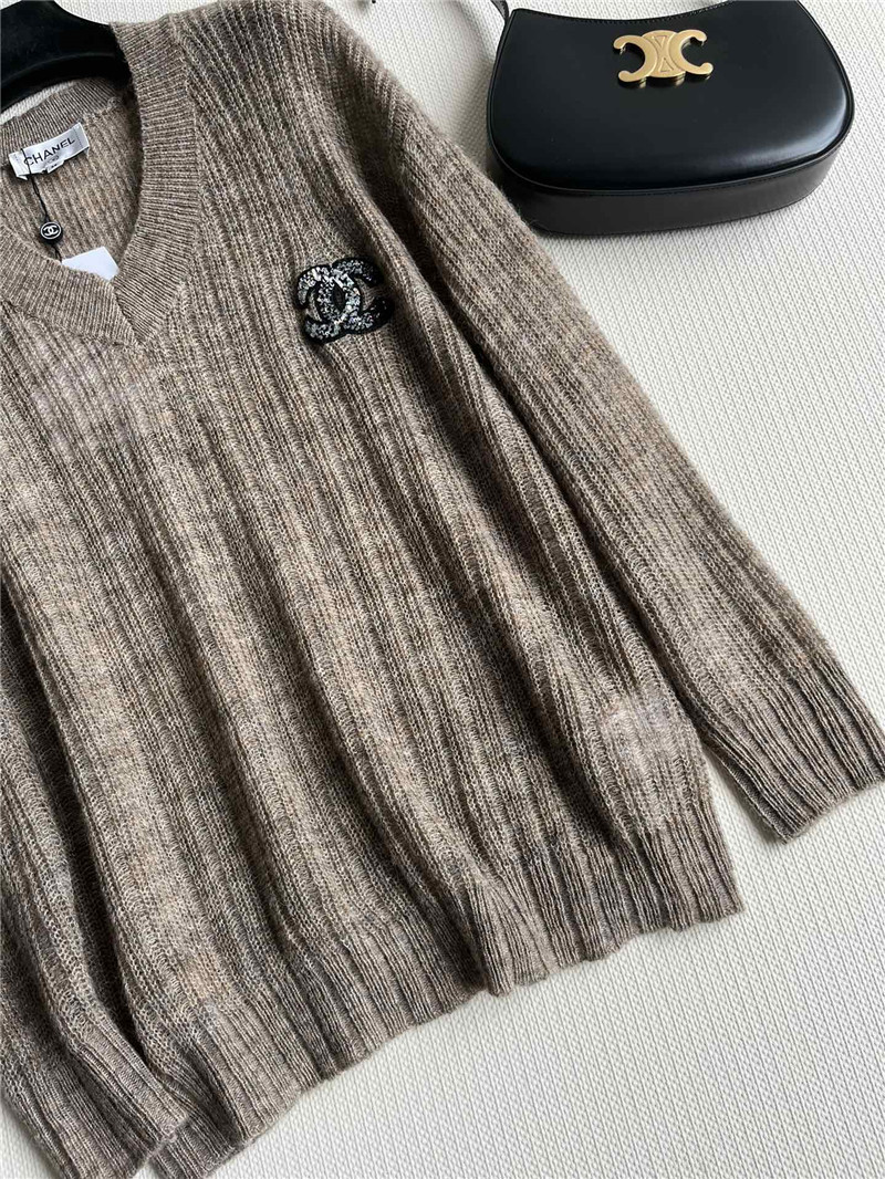 Ch**el embroidered knitted top replica clothing sites