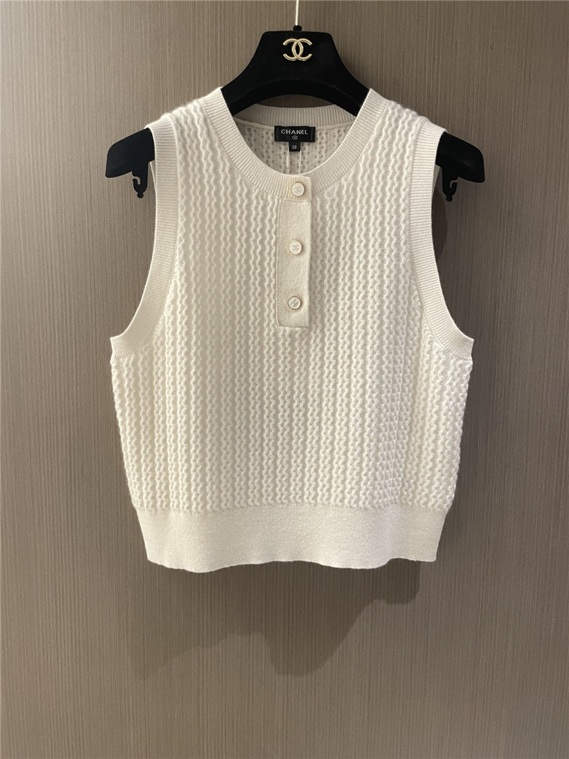Ch**el cashmere button vest replica d&g clothing