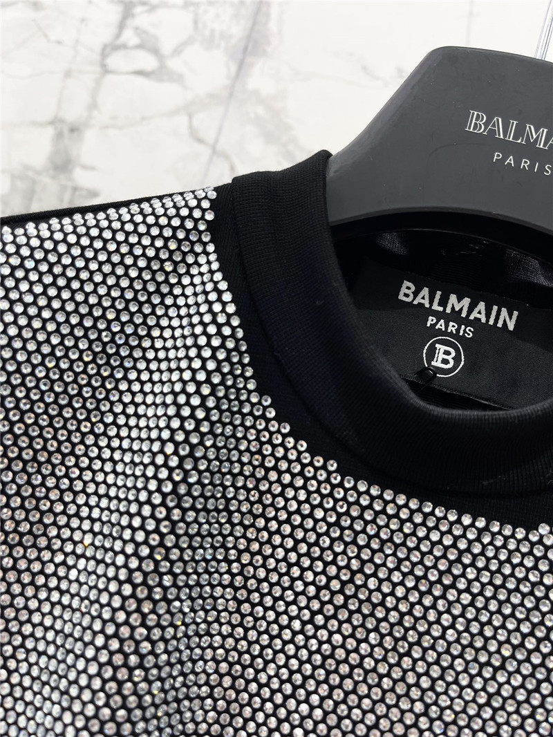 Balmain new rhinestone top replica d&g clothing
