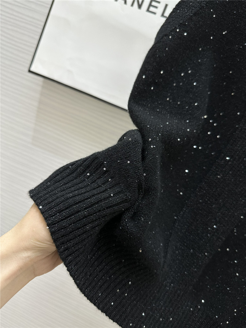 Ch**el wool sequin yarn vest replica clothes