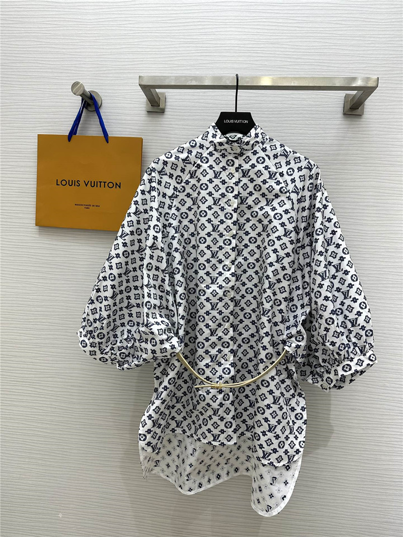 l0vis Vvtt0n lv logo jacquard shirt dress replicas clothes