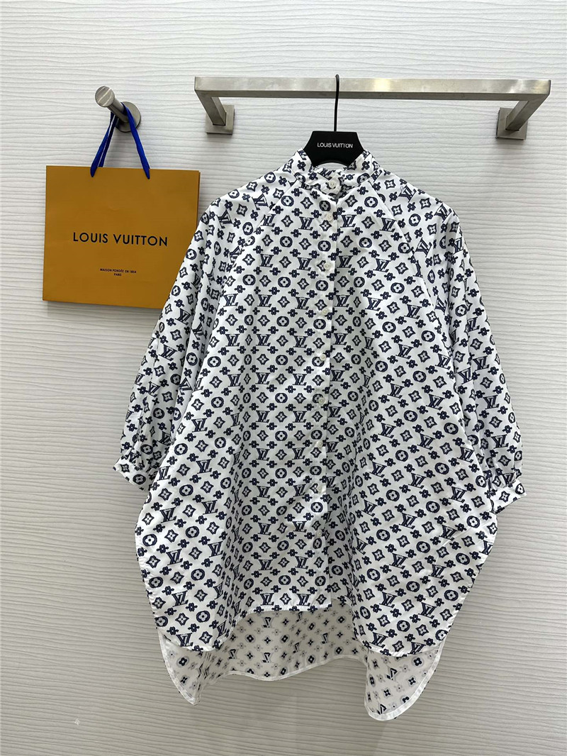 l0vis Vvtt0n lv logo jacquard shirt dress replicas clothes
