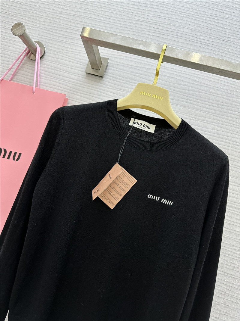 M1um1u knitted long-sleeved top replica clothing sites