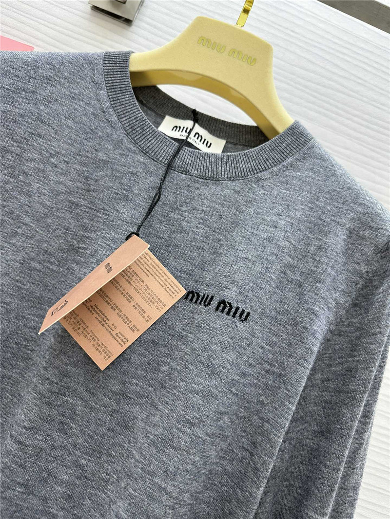 M1um1u knitted long-sleeved top replica clothing sites