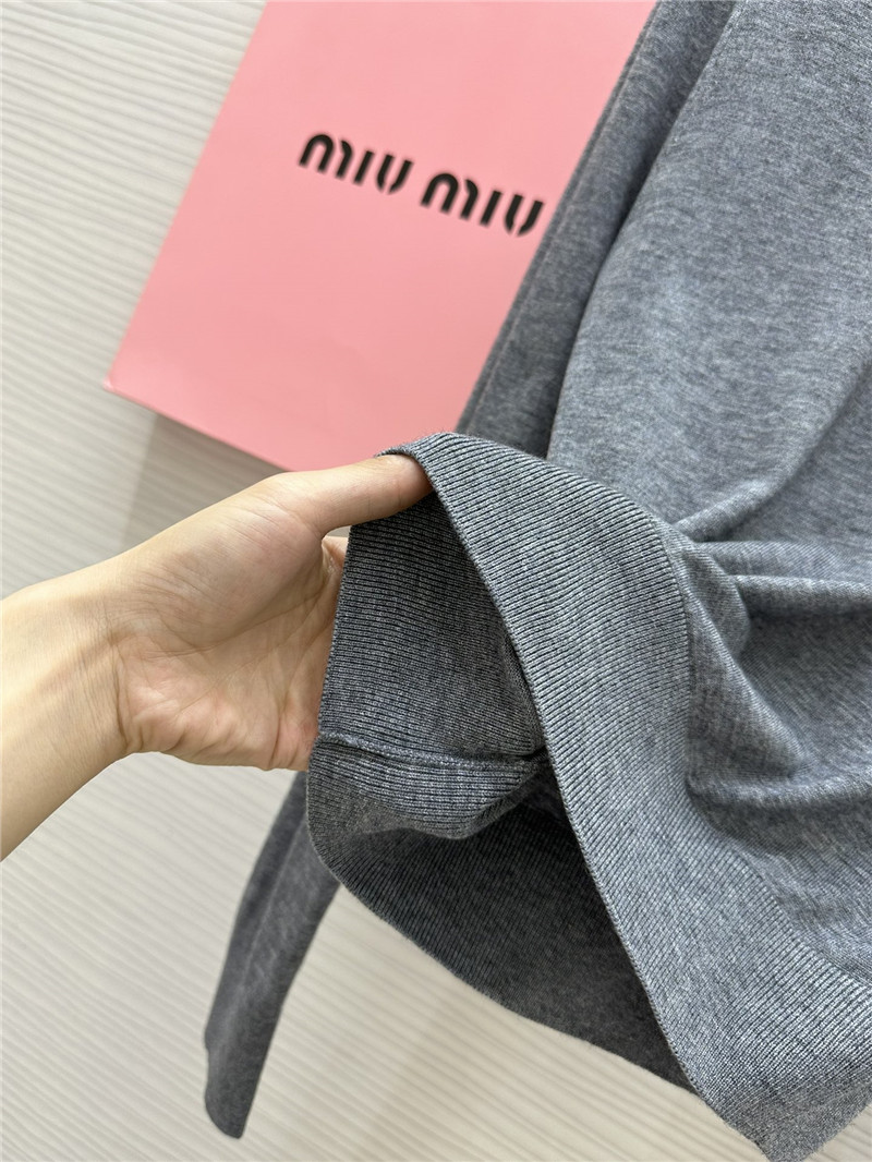 M1um1u knitted long-sleeved top replica clothing sites