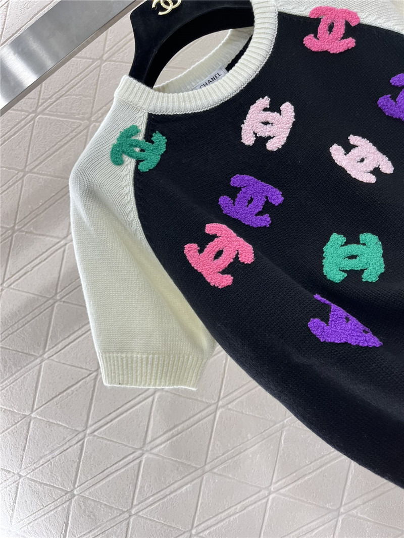 Ch**el knitted short-sleeved sweater replica clothing sites