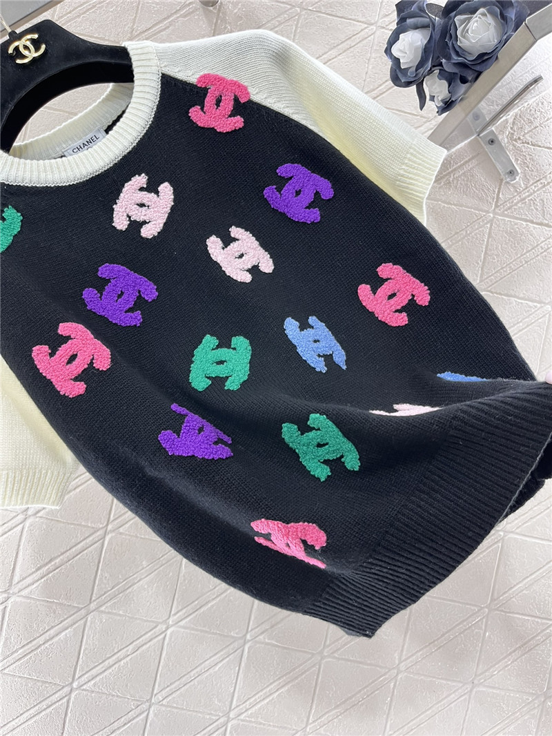 Ch**el knitted short-sleeved sweater replica clothing sites