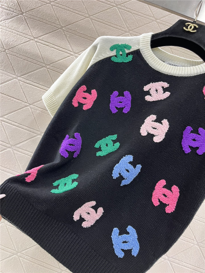 Ch**el knitted short-sleeved sweater replica clothing sites