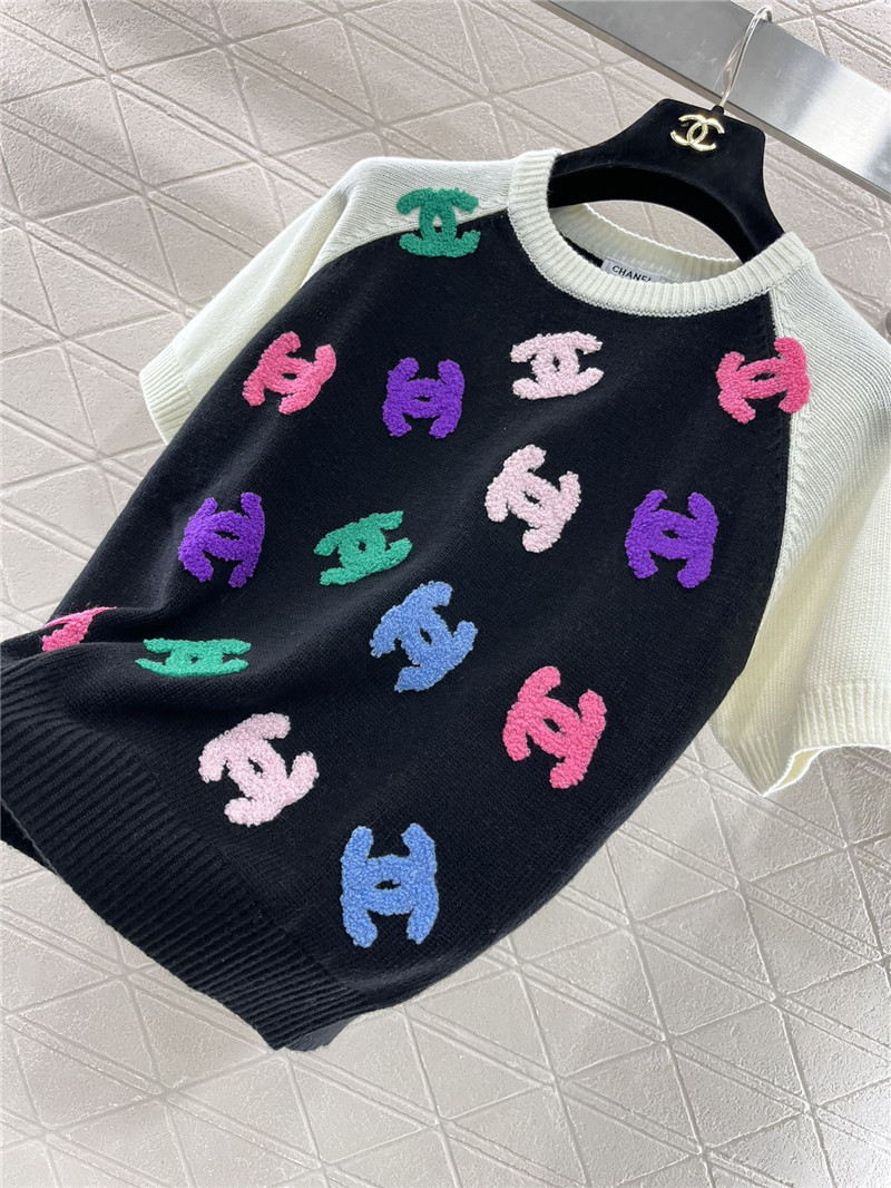 Ch**el knitted short-sleeved sweater replica clothing sites