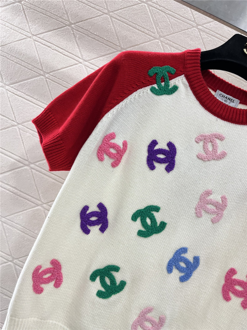 Ch**el knitted short-sleeved sweater replica clothing sites