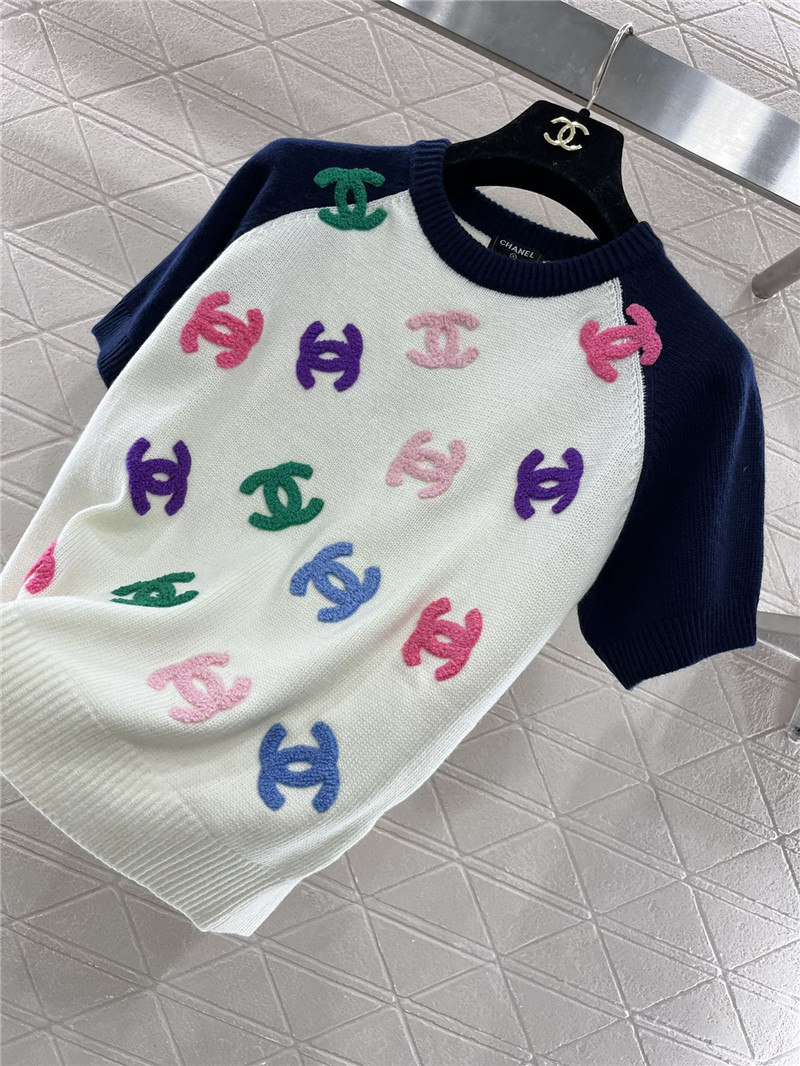 Ch**el knitted short-sleeved sweater replica clothing sites